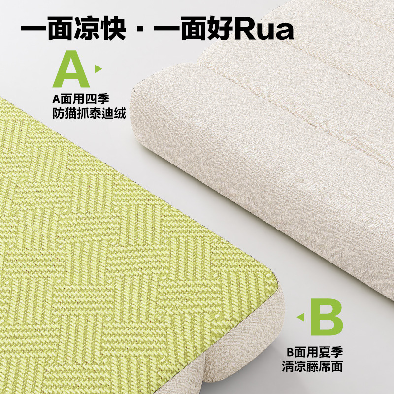 高密度海绵沙发垫加厚加硬实木沙发坐垫四季通用夏季藤席海绵垫子