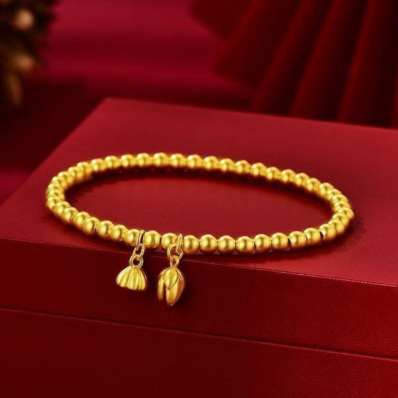 两世欢手链沙金手链古法传承仿金首饰仿真结婚女送女友礼物金店同