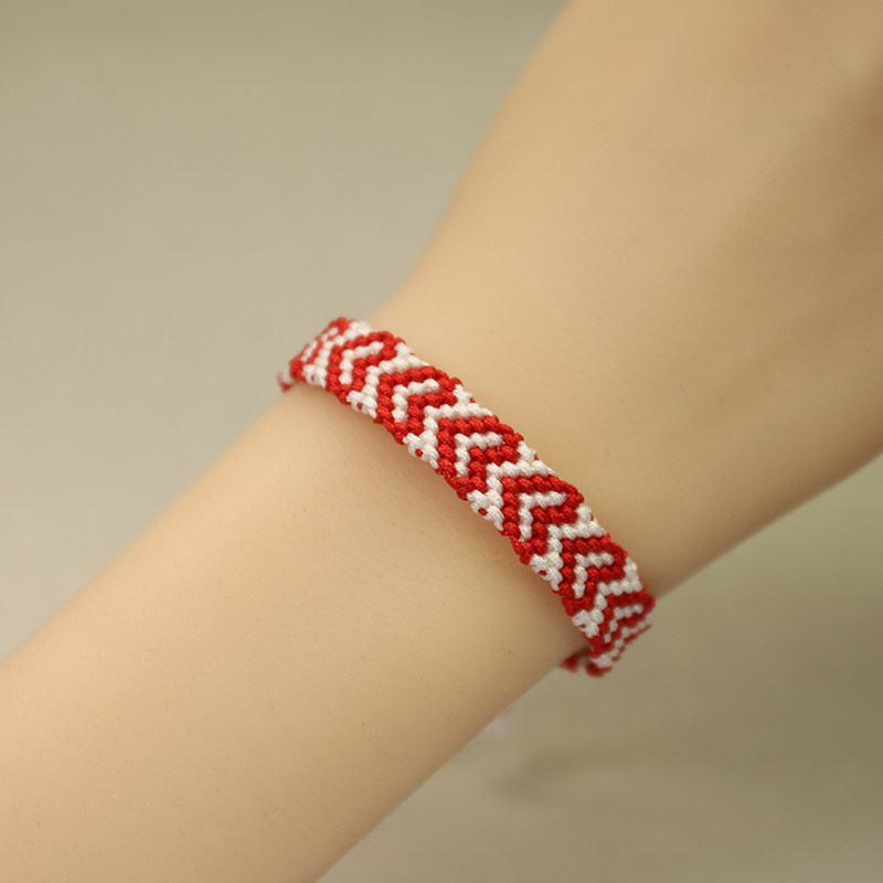 爱心手环本命年情侣自编手工编织DIY材料包编绳男女礼物手链手环,饰品/流行首饰/时尚饰品新,手链,淘宝优惠券,粉丝福利购,淘宝优惠卷