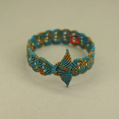 手工编织diy鱼尾扣头甜美情侣