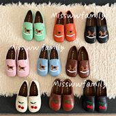 真皮刺绣乐福鞋 Miss 手工男女同款 family童鞋