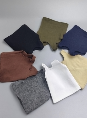 现货1/6兵人偶男装纯棉拼接圆领长袖T恤上衣 适合30CM素体娃娃