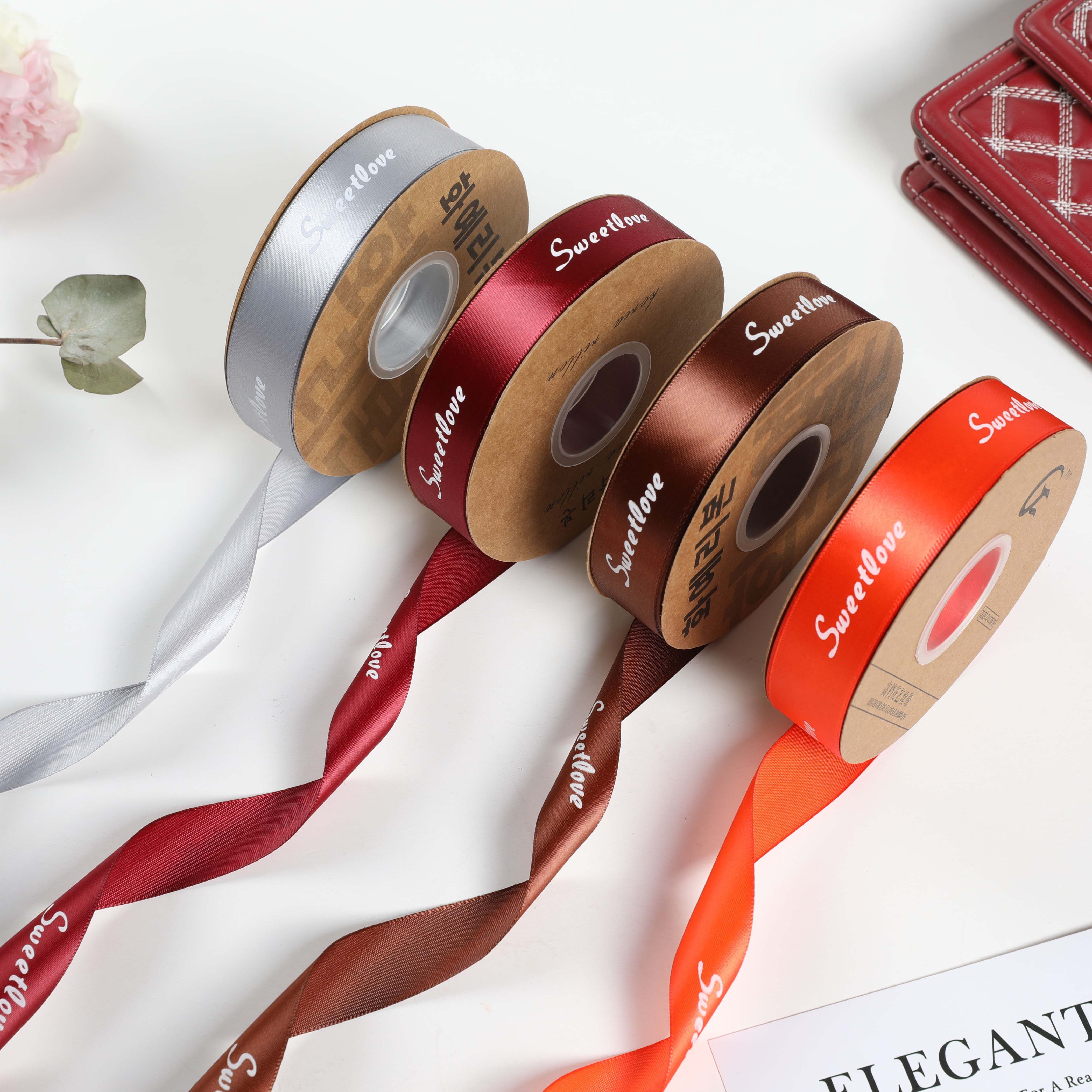 花艺字母英文缎带绸带扎花彩带花束花店包花带绑礼物水果蛋糕丝带