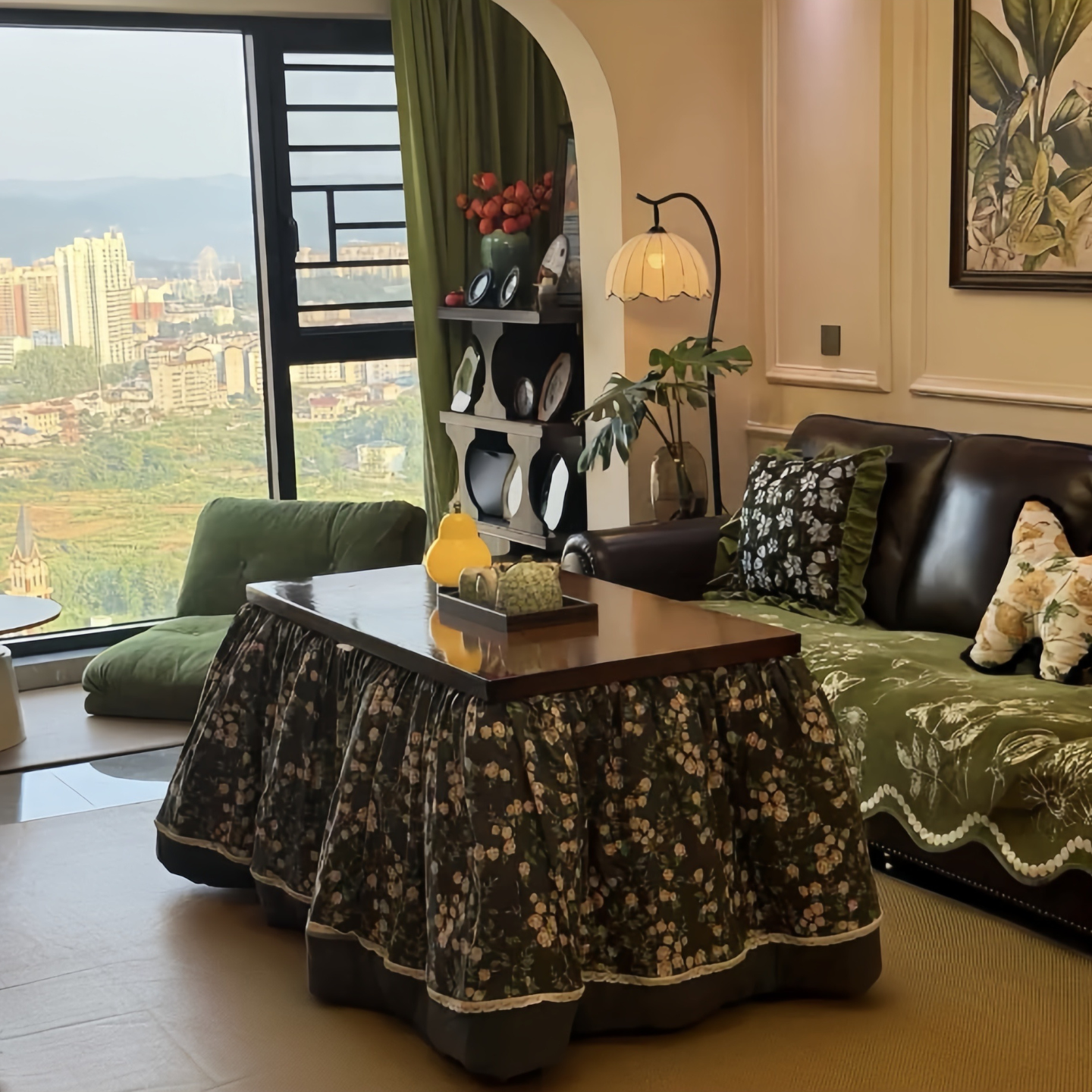 长方形烤火桌子家用茶几餐桌