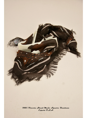 美国原创／西部牛仔印第安风复古印花小方巾丝巾头巾围巾 bandana