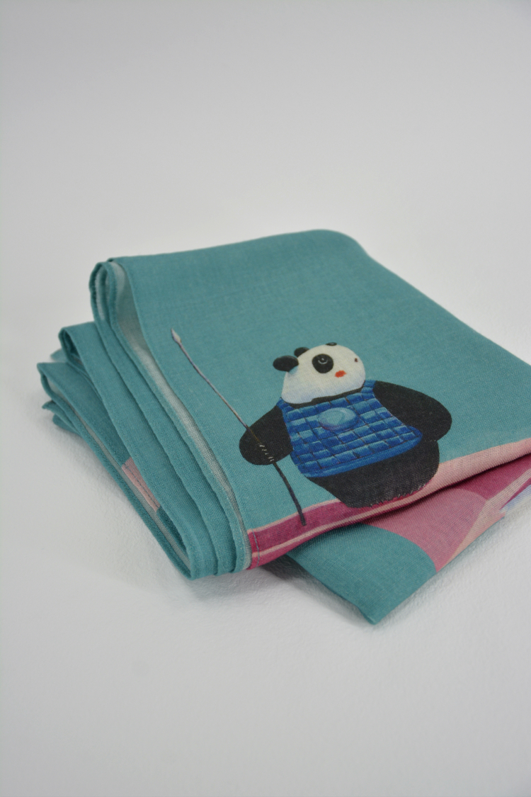 清仓扫尾！高支精纺纯羊毛印花女士秋冬大长款围巾披肩