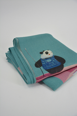 女士秋冬羊毛印花围巾