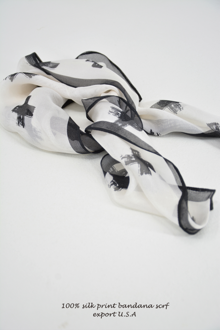 真丝西丽纱印花小方巾丝巾围巾