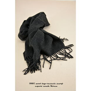 纯新羊毛流苏围巾／100% wool tassels scarves ／size：33*200cm