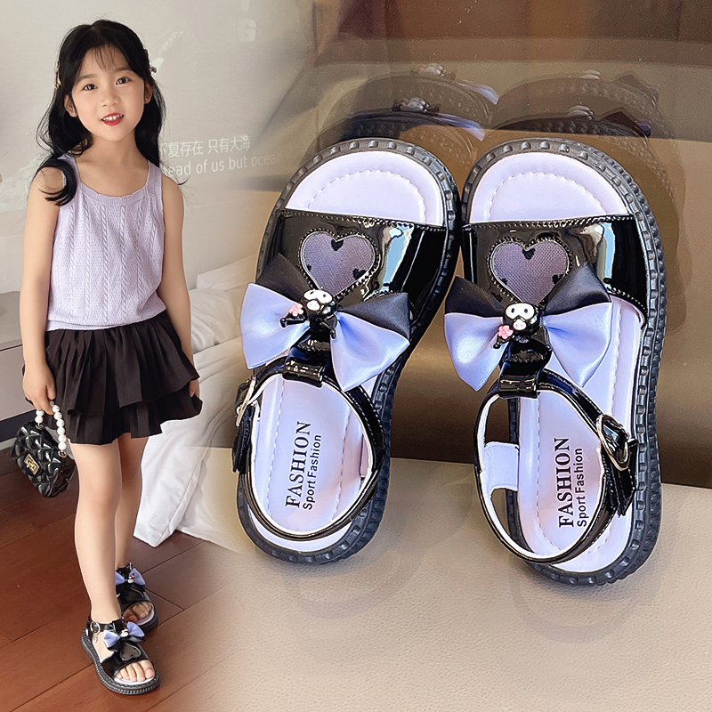库洛米女童凉鞋夏季2025新款儿童公主凉拖中大童女孩爆款沙滩鞋子