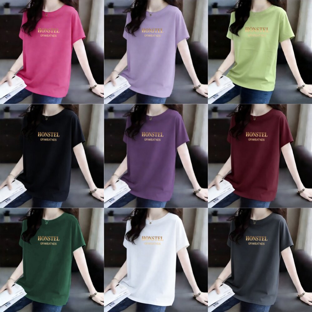 100%纯棉短袖t恤女2026新款夏季宽松显瘦遮肚子减龄体恤妈妈装潮