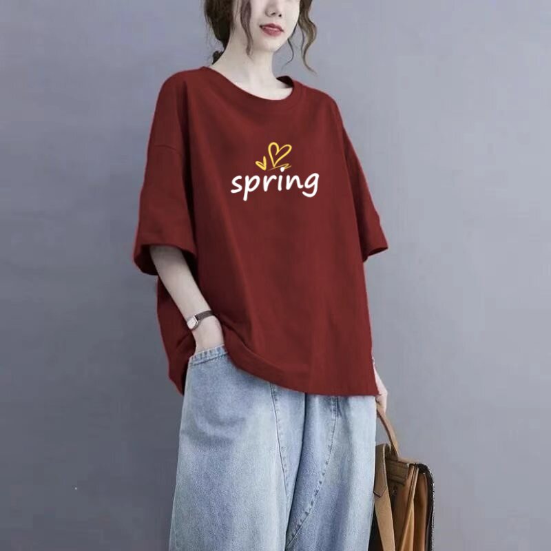 清仓捡漏～设计感小众短袖t恤女宽松纯棉上衣2026新款遮肚子体恤