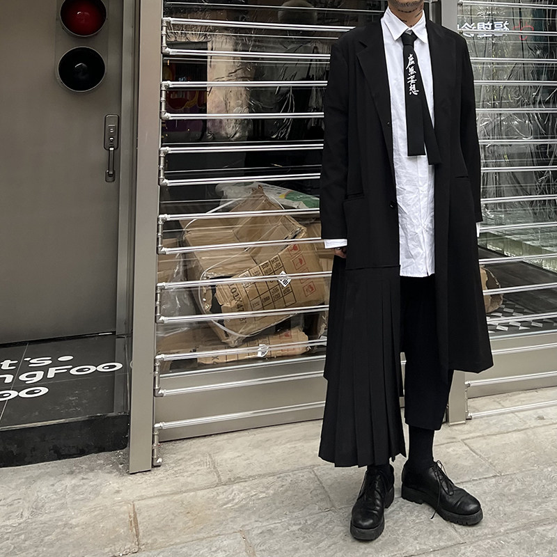 -EVANXX ORIGINAL YOHJI YAMAMOTO DARK WIND I WANT TO LIVE TOGETHER ASYMMETRICAL TRIACETATE WINDBREAKER JACKET