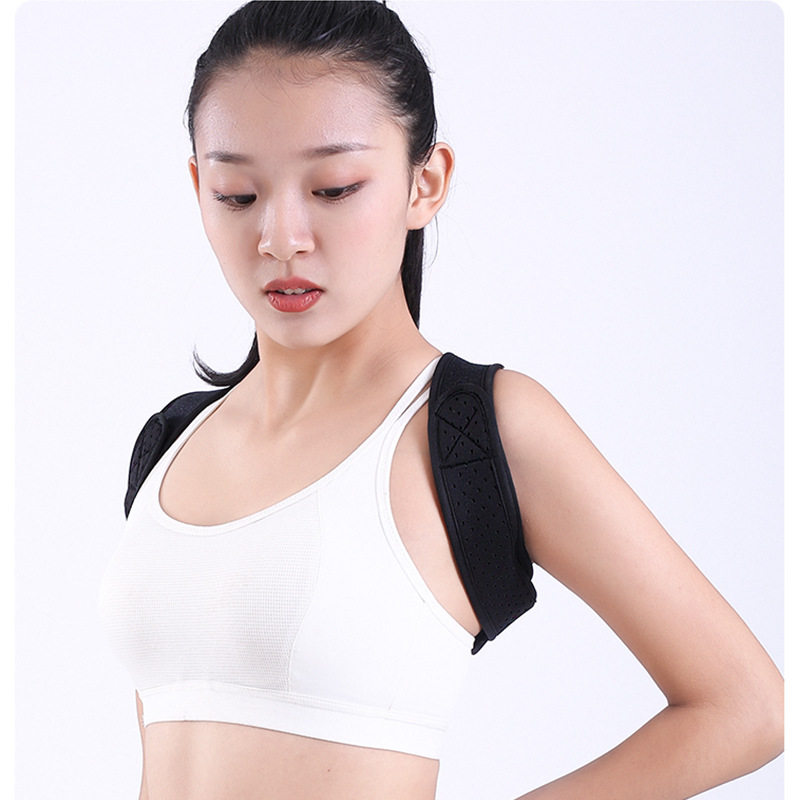 固定背带背部矫正带可调节男女开肩直背矫正带锁骨带隐形矫正带