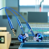 线控有线耳机听歌耳麦半入耳式 立体声振膜重低音麦克风手机直播