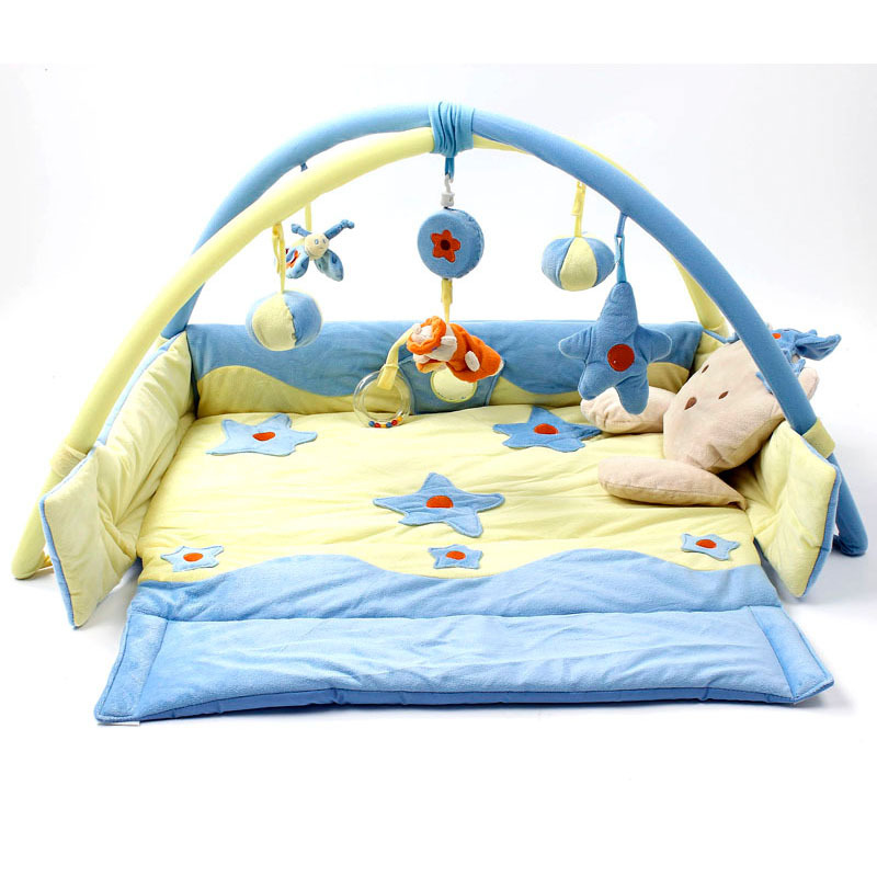 卡其贝特子公主普通款天鹅绒音乐游戏毯垫爬行垫健身架音乐玩具