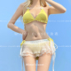游泳衣女款 Mimoi 柠檬黄ins纯欲性感比基尼三件套裙式 新款 Closet