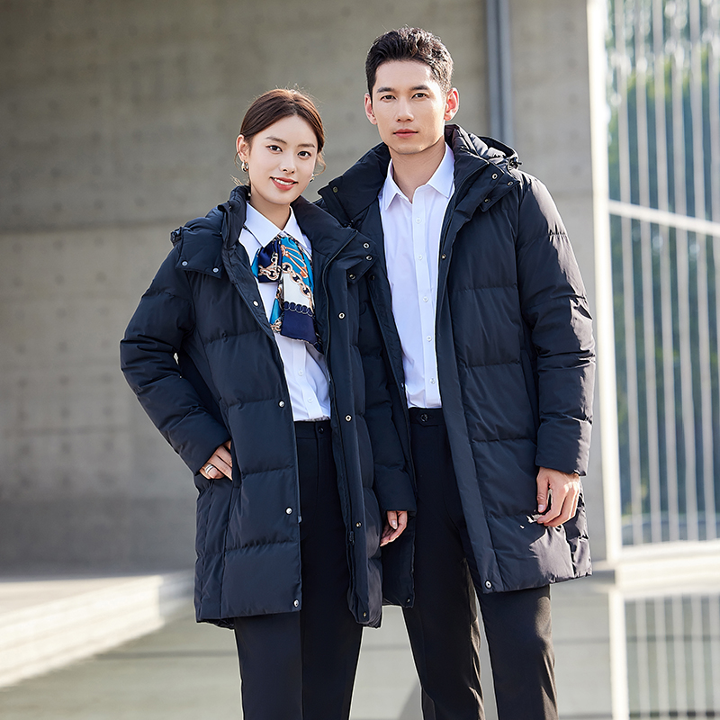 冬季白鸭绒加厚羽绒服男女同款