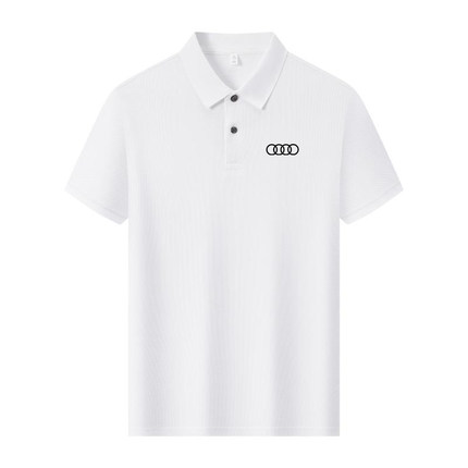 2023奥迪CBD展厅白色T恤透气服务商务休闲男女同款polo衫短袖