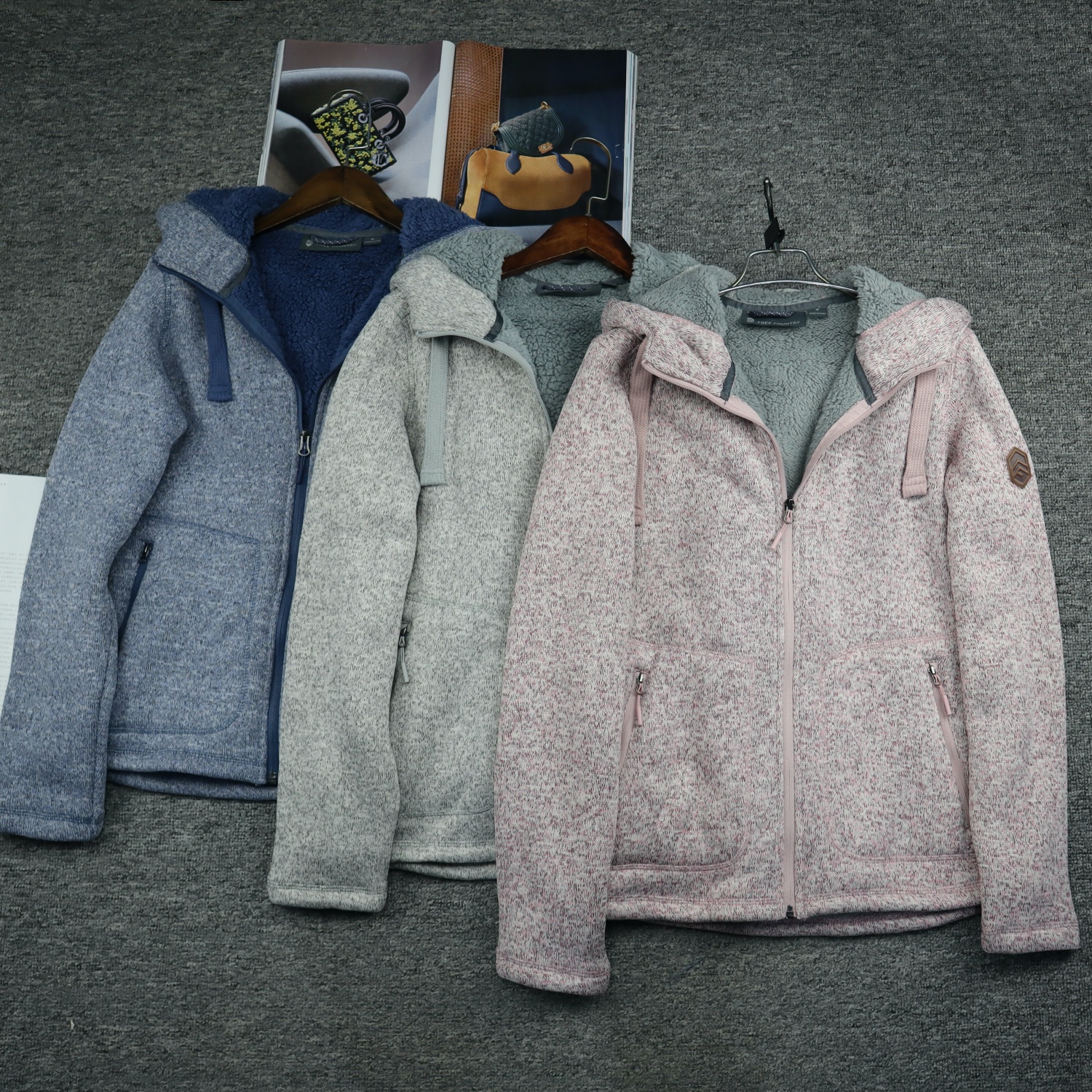 外贸原单 秋冬加厚拉链衫女式羊羔毛外套上衣保暖休闲运动户外