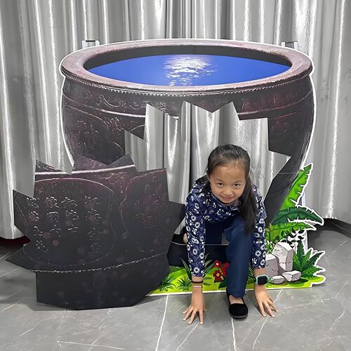 司马光砸缸KT板定制舞台剧情景剧水缸道具房子幼儿园小学儿童道具