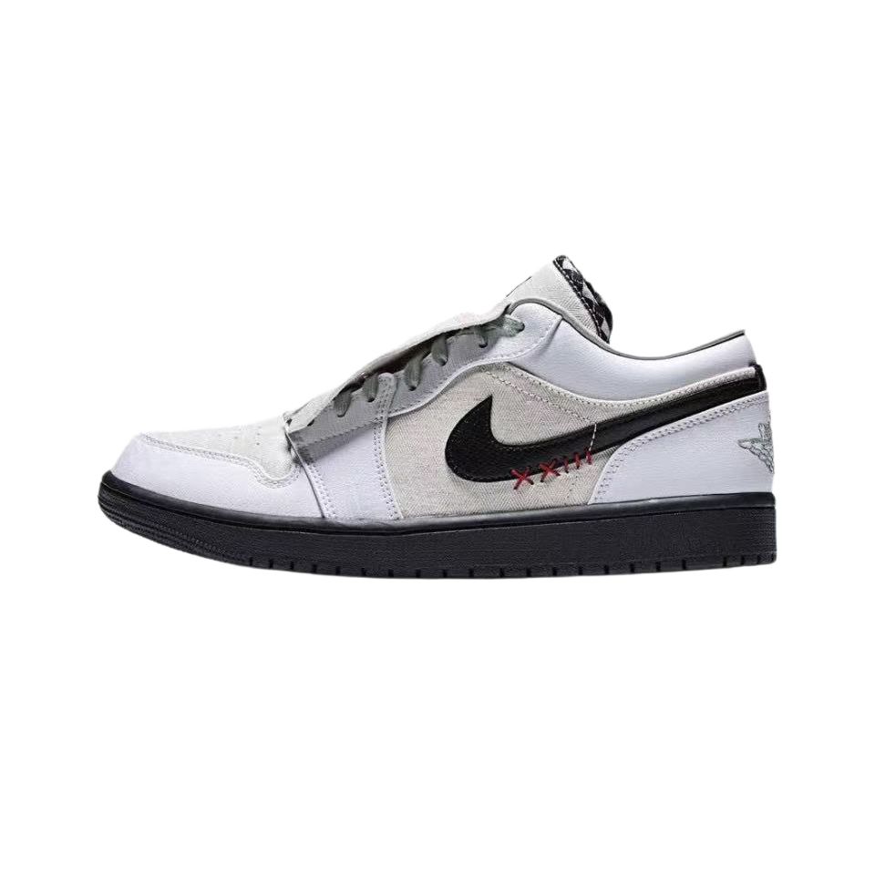 虎牙球鞋Nike耐克AJ1可拆卸鞋盖流苏拼接帆布鞋男款 IW2020-110
