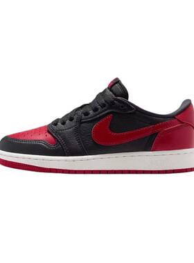 虎牙球鞋Air Jordan 1 LOW AJ1黑红低帮女款休闲篮球鞋IW6277-001