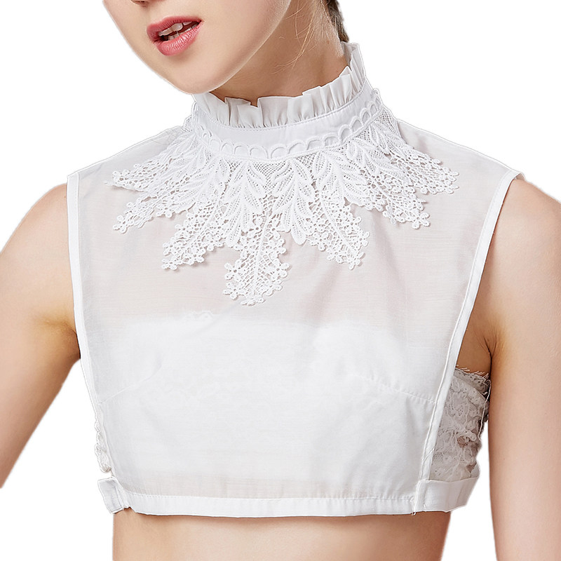 AUTUMN AND WINTER STAND COLLAR FAKE COLLAR CHILDREN WILD FAKE COLLAR SHIRT SWEATER DECORATION COLLAR FUNGUS FAKE COLLAR BLACK WHITE SHIRT