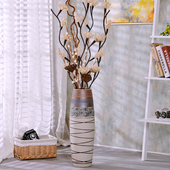 饰品陶瓷干花艺创意 插花家居装 欧式 现代简约落地花瓶客厅摆件中式