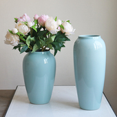 现代简约景德镇陶瓷插鲜花瓶餐桌电视柜水培百合向日葵尤加利摆件