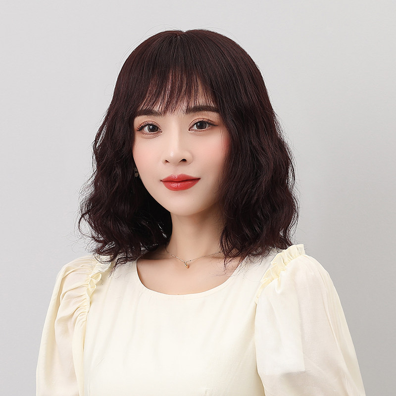 假发女短发短卷发梨花烫中长卷发长发妈妈真发圆脸蓬松中老年发套
