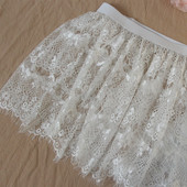 蕾丝裙半身裙短裙外穿白色女2026春装 单层透视网纱打底裙屁帘 新款