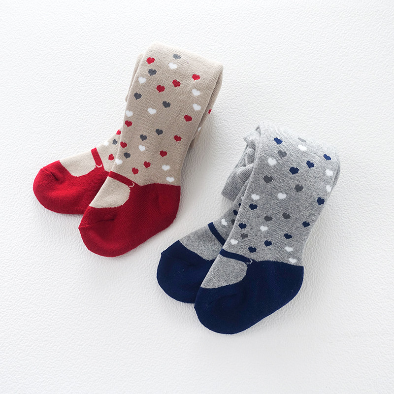 宝宝连裤袜秋冬纯棉女童打底裤打底袜毛圈加厚新生婴儿连裤袜