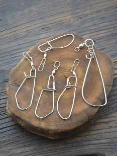 钓鱼 路亚活鱼扣不锈钢磨尖不扎手锁鱼穿鱼配件钢丝高强度diy改装