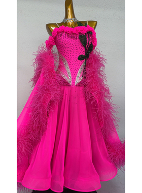 懒猫onue高端定制摩登舞赛服【MM596】国标舞高定轻奢优雅连衣裙