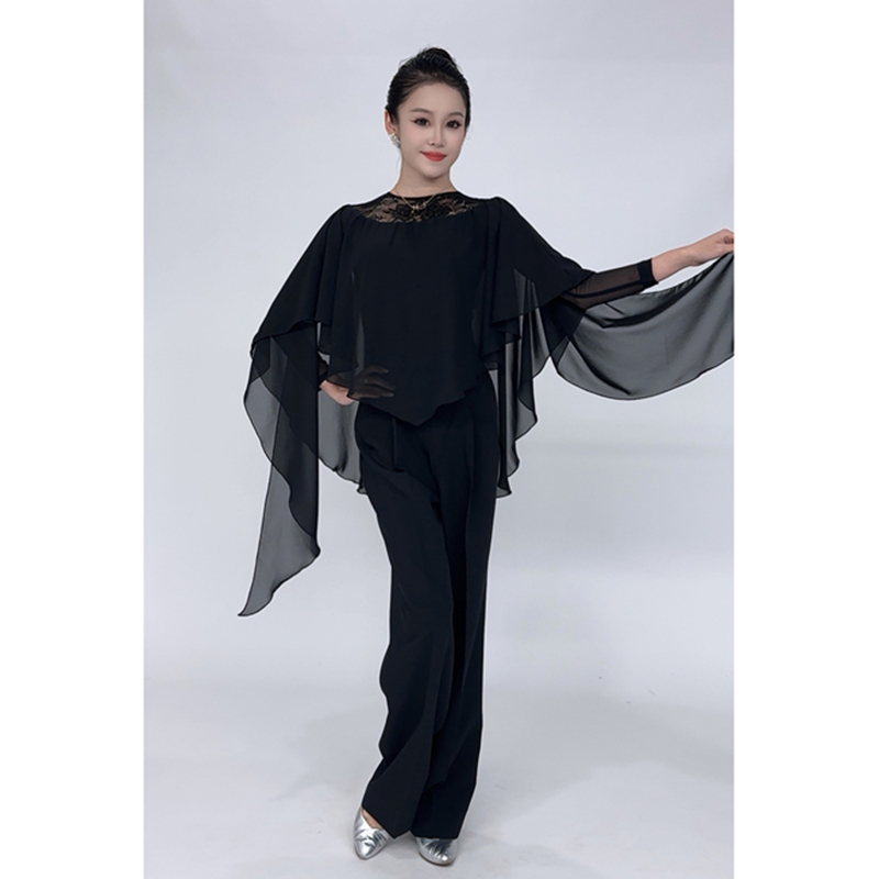 懒猫onue高端定制【MM529】上衣+【花苞裤】摩登舞服套装国标舞衣