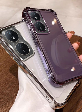 四角气囊防摔适用荣耀Play8T手机壳透明男女保护套CLK-AN00外壳软简约ins风全包软壳tpu硅胶个性网红可爱情侣