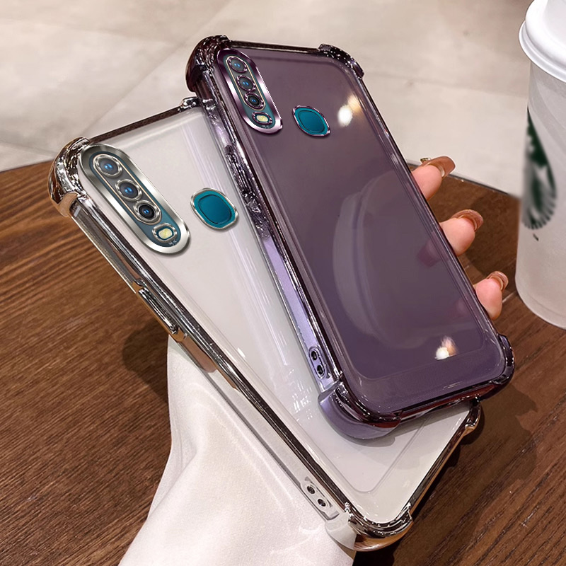 简约四角防摔气囊适用三星a20s手机壳.透明galaxy a20s保护套外壳简约ins风全包软壳tpu硅胶个性网红可爱情侣