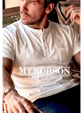 【380克！竹节棉重磅】MT.Robson亨利领短袖T恤美式复古 MTROBSON