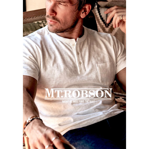 【380克！竹节棉重磅】MT.Robson亨利领短袖T恤美式复古 MTROBSON