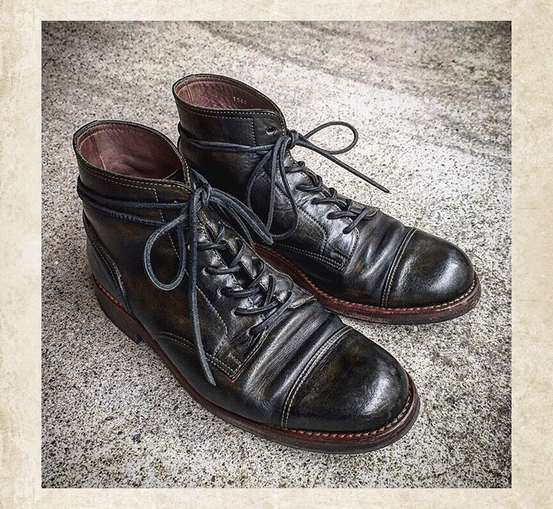 【手擦色】MOTO SERVICE SHOES 牛皮 工装靴日产手工靴皮靴 51500