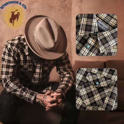 【14.5盎司】MTROBSON 重磅厚实美式复古长袖 美式西部衬衫高密度