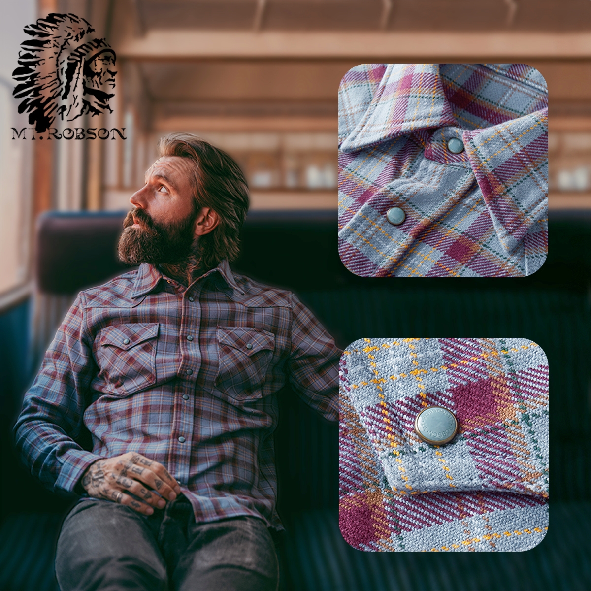 MTROBSON重磅高密度美式西部衬衫