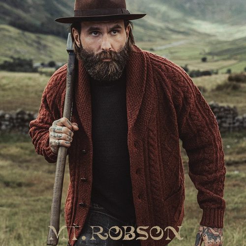 MT.Robson 青果领重磅羊毛开衫夹克毛衣美式复古阿兰 MTROBSON