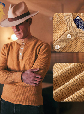 MT.Robson 重磅亨利领长袖T恤亨利衫美式复古男女 MTROBSON