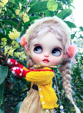 小布blythe毛线手套小狐狸手套 holala手套 ob11手套粘土人手套