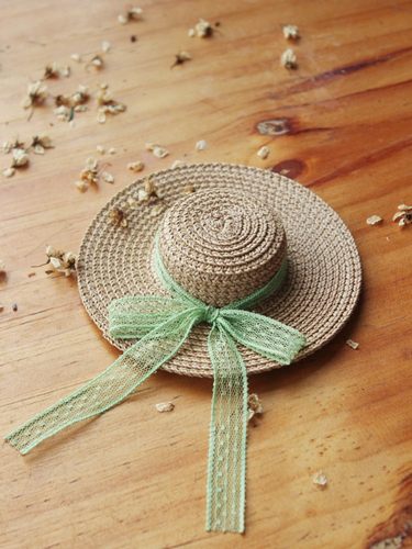 ob11八分娃用大帽檐DIY草帽帽胚BJD草帽娃衣配件12分GSC帽子玩偶