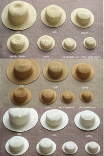 娃用草帽定制  小布Blythe草帽BJD草帽SD 沙龙草帽宠物holala草帽