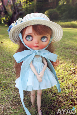 taobao agent Xiaobu Blythe Flower Grass Hat, Boracked Straw Hat Board Blythe Skirt Holala baby clothes