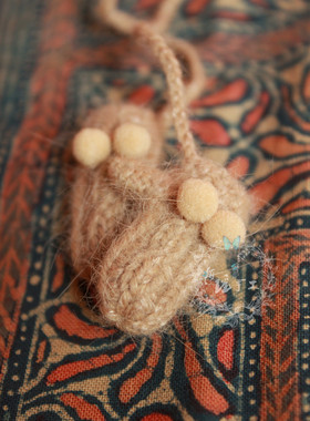 小布blythe手套 小布娃衣配件 复古森系小布麻花手套 holala手套